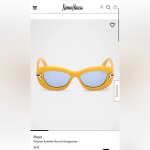 Pucci Yellow Sunglasses